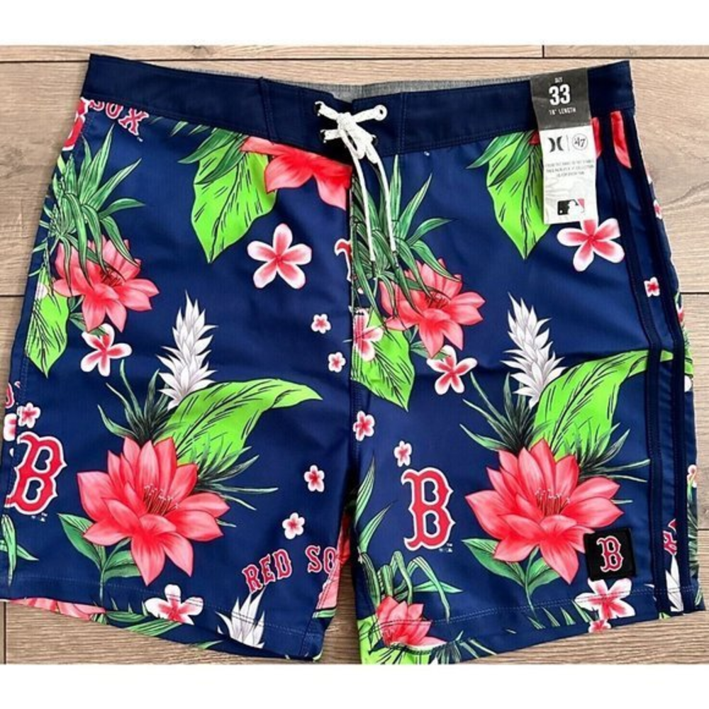 Boston Red Sox MLB Floral 47 Brand Hurley‎ Phantom Shorts Mens Size 33 NWT